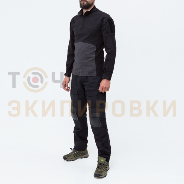 Превью товара Костюм NNM тактический с наколенниками черный