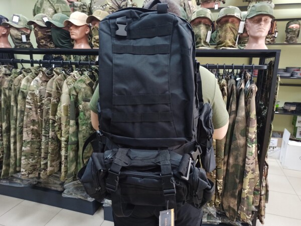 Превью товара Рюкзак NNM с подсумками тактический черный 50л.